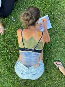 Rückenansicht - Bodypainting