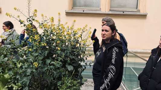 Hochbeet mit Menschen