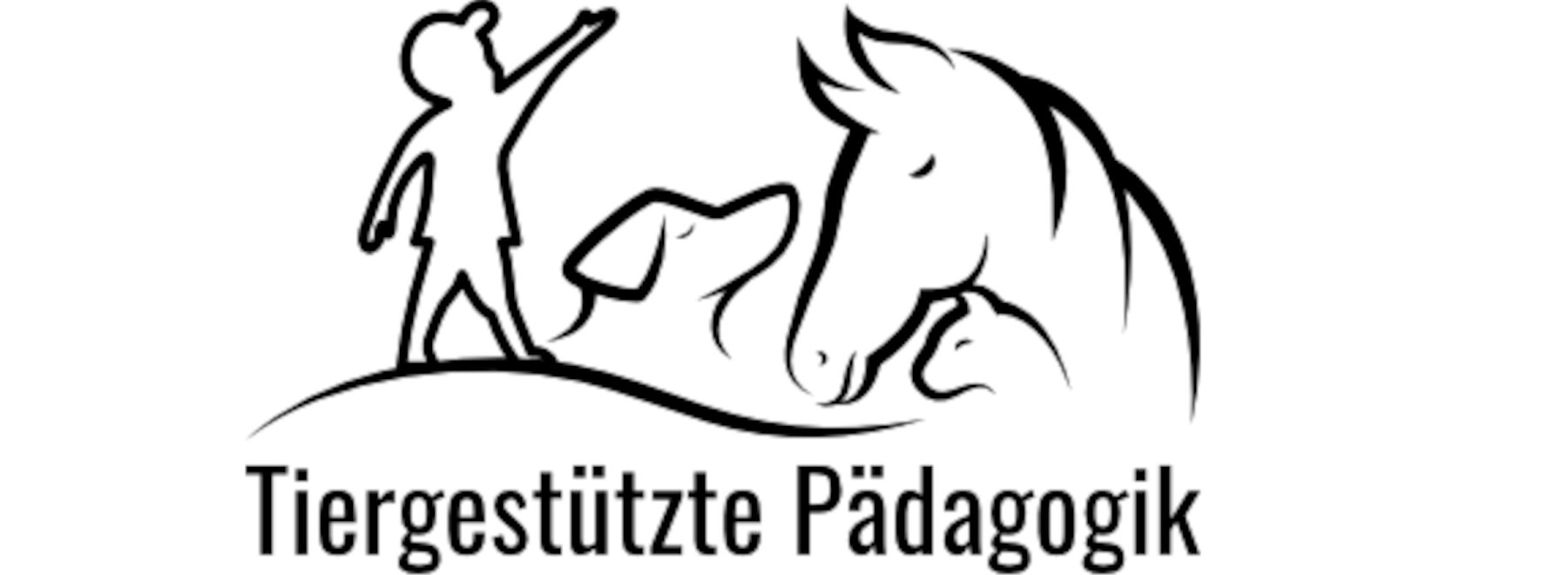 Logo mit Hund, Pferd und Mensch